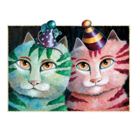 Party Time (with Mouse) White Modern Wood Framed Art Print by Seeley, Laura