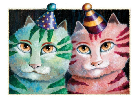 Party Time White Modern Wood Framed Art Print with Double Matting by Seeley, Laura