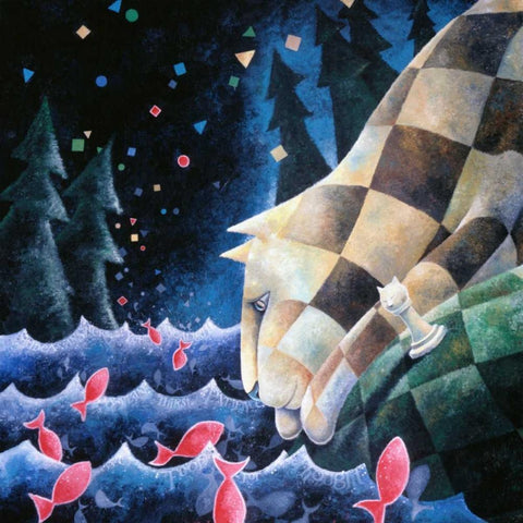 Food for Thought Black Modern Wood Framed Art Print with Double Matting by Seeley, Laura