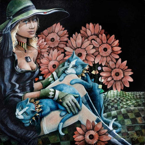 Hints Revealed Black Modern Wood Framed Art Print by Seeley, Laura