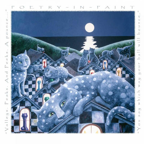 Peaks and Peeks-Poetry in Pain Black Modern Wood Framed Art Print with Double Matting by Seeley, Laura