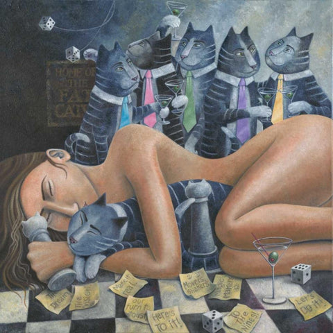 To the Nines Black Modern Wood Framed Art Print with Double Matting by Seeley, Laura