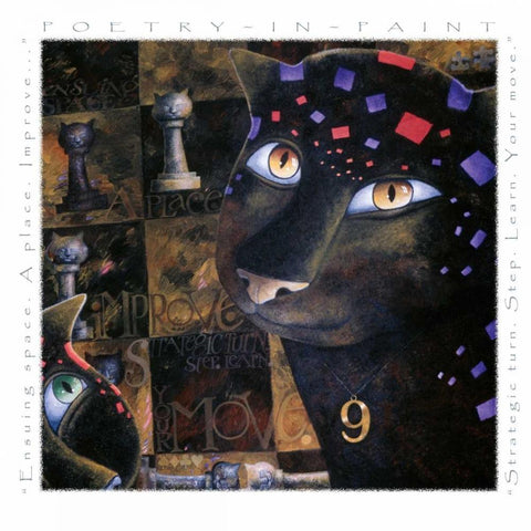 Your Move-Poetry in Paint Black Ornate Wood Framed Art Print with Double Matting by Seeley, Laura