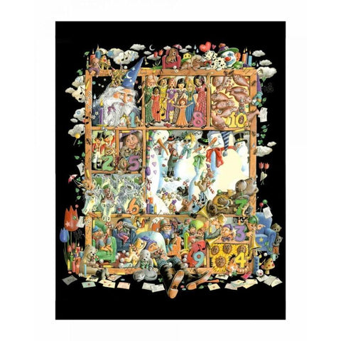 Shadowbox Hunt -Count to Ten Gold Ornate Wood Framed Art Print with Double Matting by Seeley, Laura