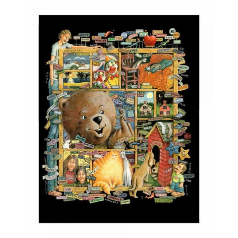 Shadowbox Hunt -Opposites Attr Gold Ornate Wood Framed Art Print with Double Matting by Seeley, Laura