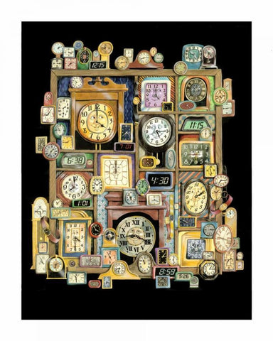 Shadowbox Hunt -Time Will Tell Black Ornate Wood Framed Art Print with Double Matting by Seeley, Laura