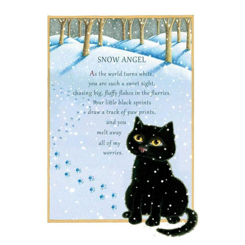 Snow Angel Black Modern Wood Framed Art Print with Double Matting by Seeley, Laura