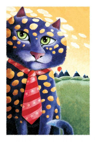 The Corporate Cats-The C.O.O. White Modern Wood Framed Art Print with Double Matting by Seeley, Laura