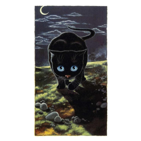 The Hunter (Blue) Black Modern Wood Framed Art Print with Double Matting by Seeley, Laura