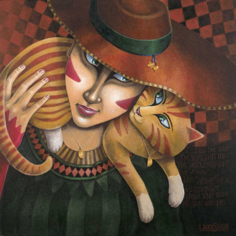 The Whole of Us Black Modern Wood Framed Art Print with Double Matting by Seeley, Laura