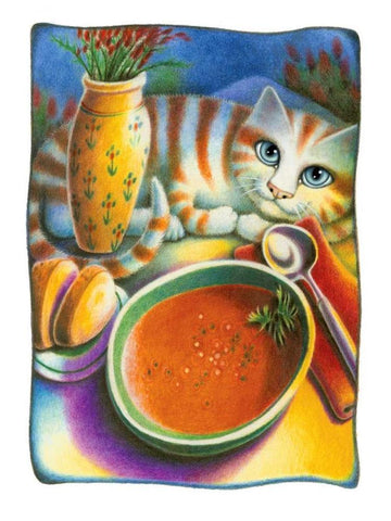 Tomato Bisque Black Ornate Wood Framed Art Print with Double Matting by Seeley, Laura