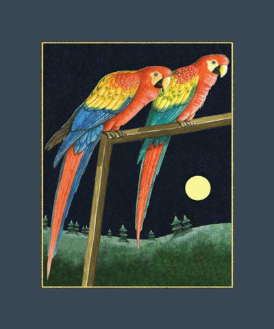 Double Talk Black Ornate Wood Framed Art Print with Double Matting by Seeley, Laura