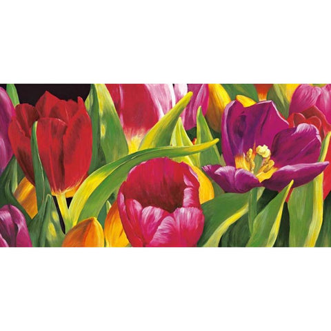 The spring Black Modern Wood Framed Art Print with Double Matting by Martin, Laura