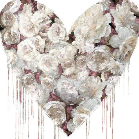 Big Hearted Flowers I Black Ornate Wood Framed Art Print with Double Matting by Rodgers, Lindsay