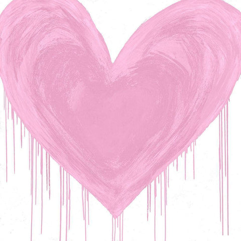 Big Hearted Pink White Modern Wood Framed Art Print by Rodgers, Lindsay