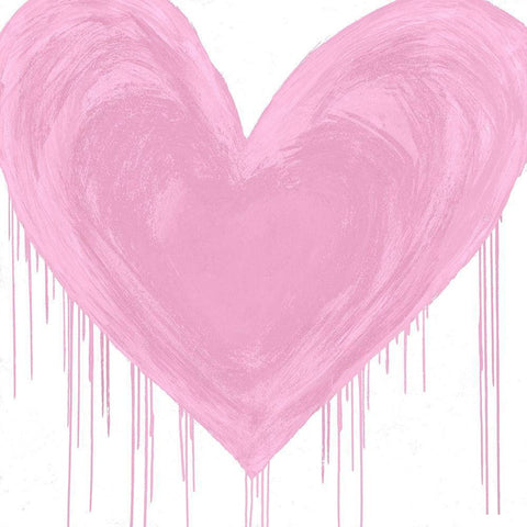 Big Hearted Pink Black Modern Wood Framed Art Print by Rodgers, Lindsay