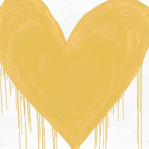 Big Hearted Yellow White Modern Wood Framed Art Print by Rodgers, Lindsay