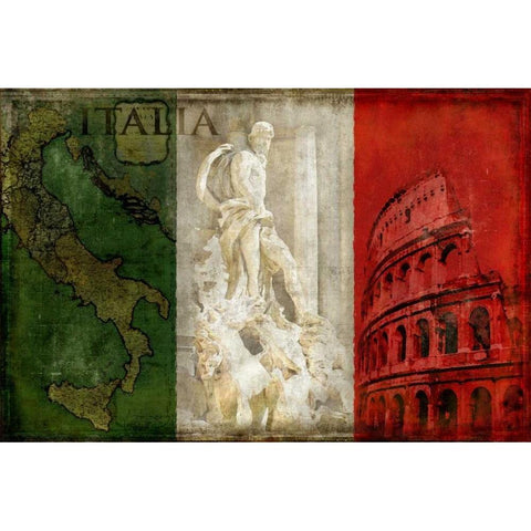 Brava Italia White Modern Wood Framed Art Print by Wilson, Luke