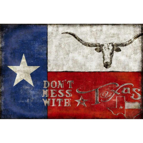 Texas Proud Black Modern Wood Framed Art Print with Double Matting by Wilson, Luke