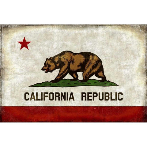 The California Republic Gold Ornate Wood Framed Art Print with Double Matting by Wilson, Luke
