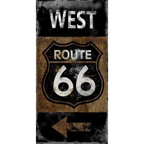 Route 66 West White Modern Wood Framed Art Print by Wilson, Luke