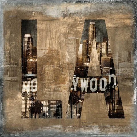 LA Revealed White Modern Wood Framed Art Print by Wilson, Luke