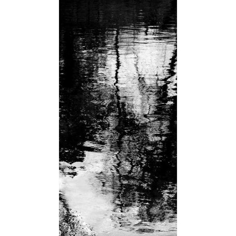 Reflecting Triptych II Black Modern Wood Framed Art Print with Double Matting by Barrett, Michael