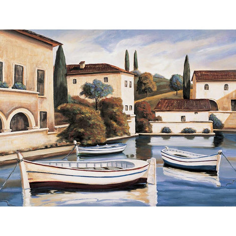 Lake Villa II Black Modern Wood Framed Art Print by Cooper, Michael