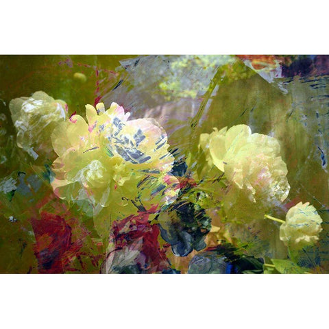 Garden Abstract  White Modern Wood Framed Art Print by Calkins, Michelle
