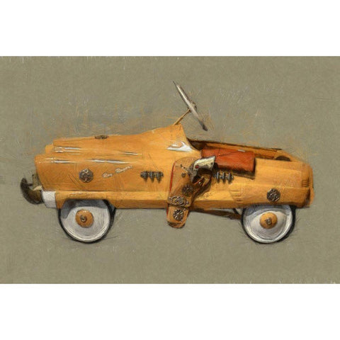 Roy Rogers Pedal Car White Modern Wood Framed Art Print by Calkins, Michelle