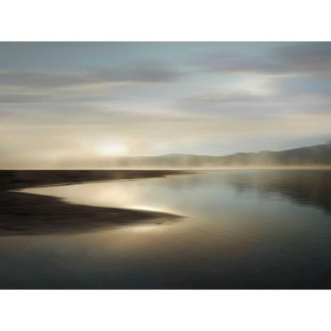 First Light Black Modern Wood Framed Art Print with Double Matting by Clark, Madeline