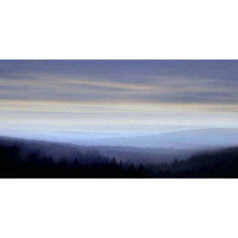 Panorama I White Modern Wood Framed Art Print by Clark, Madeline