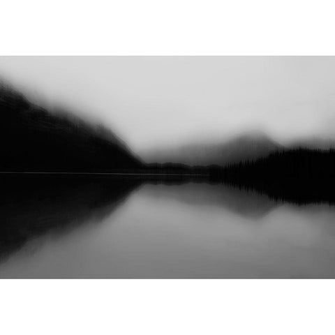 Mist on the Lake White Modern Wood Framed Art Print by Clark, Madeline