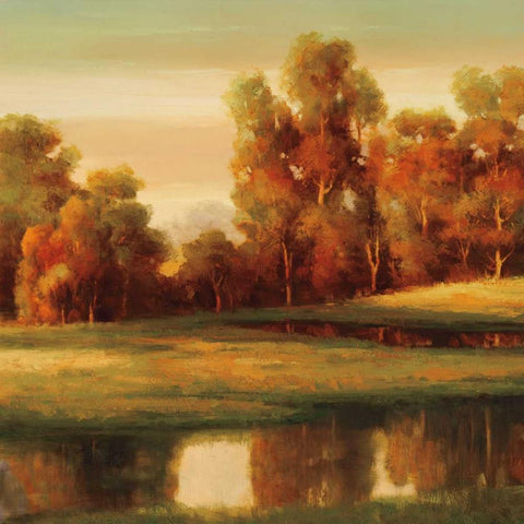 Serene II Gold Ornate Wood Framed Art Print with Double Matting by Bolton, Melissa