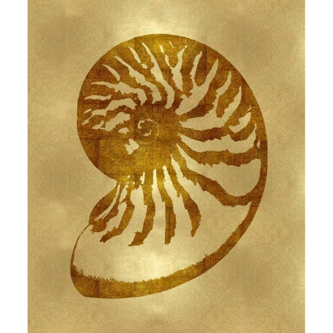 Sea Life - Gold III White Modern Wood Framed Art Print by Miller, Melonie