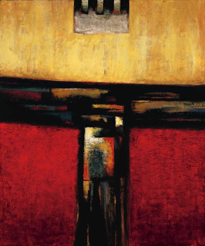 On the Edge I Black Ornate Wood Framed Art Print with Double Matting by Hansen, Max