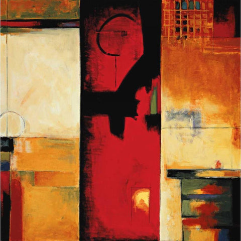 The Divide I Black Modern Wood Framed Art Print with Double Matting by Hansen, Max