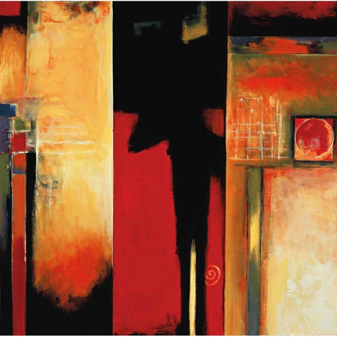 The Divide II Black Modern Wood Framed Art Print with Double Matting by Hansen, Max