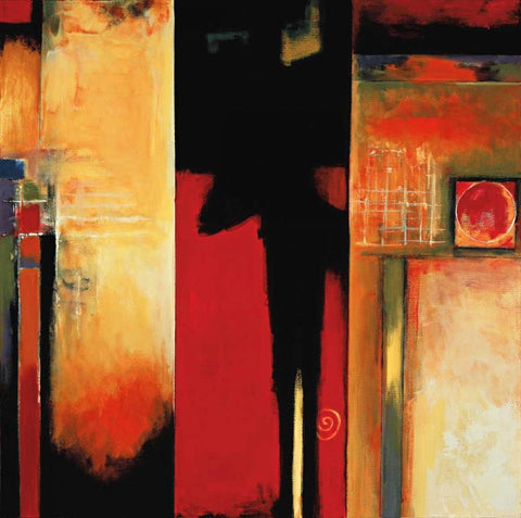 The Divide II Black Ornate Wood Framed Art Print with Double Matting by Hansen, Max