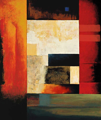 Journey I Black Ornate Wood Framed Art Print with Double Matting by Hansen, Max