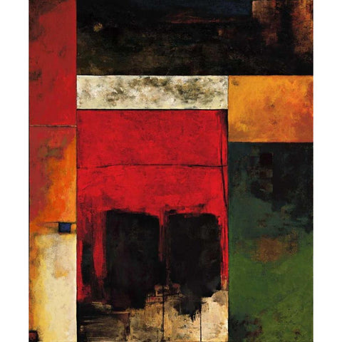 Journey II Black Modern Wood Framed Art Print with Double Matting by Hansen, Max