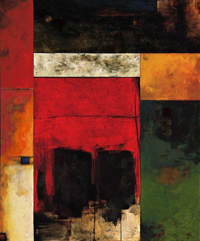 Journey II White Modern Wood Framed Art Print with Double Matting by Hansen, Max