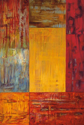 Impronta I White Modern Wood Framed Art Print with Double Matting by Hansen, Max