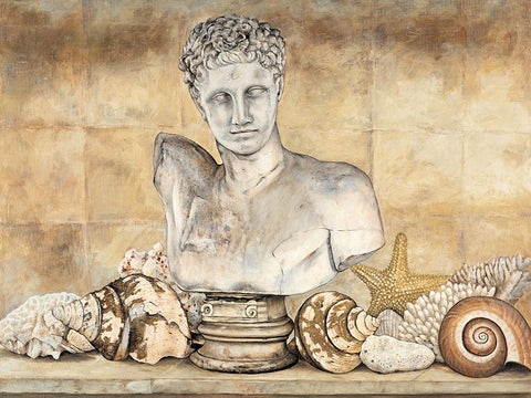 Classical Setting II Black Ornate Wood Framed Art Print with Double Matting by Garnier, Michael