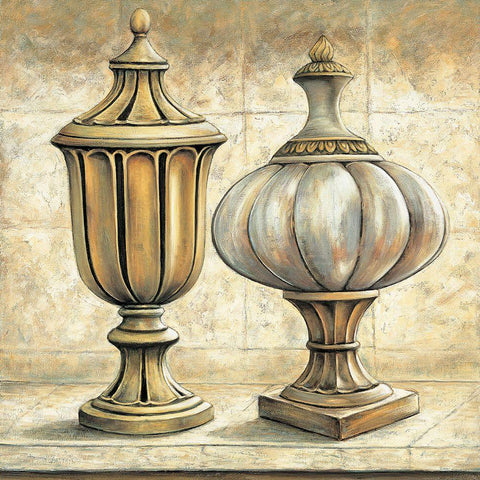 Golden Classic I White Modern Wood Framed Art Print by Garnier, Michael