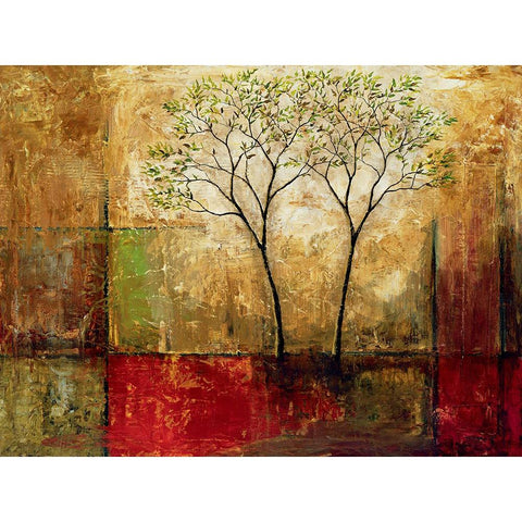 Morning Luster I Black Modern Wood Framed Art Print with Double Matting by Klung, Mike