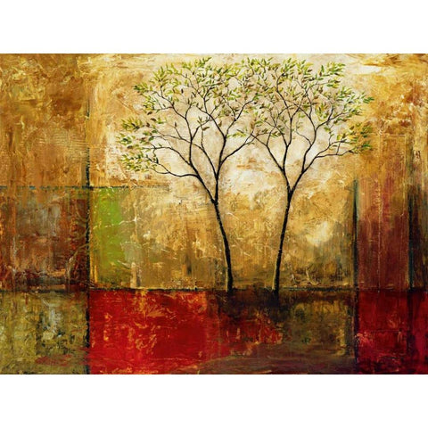 Morning Luster I Black Modern Wood Framed Art Print with Double Matting by Klung, Mike