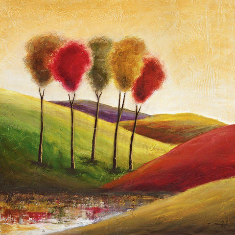 Endless Hills II Black Modern Wood Framed Art Print by Klung, Mike