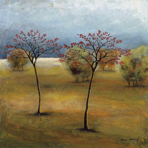 Observation II White Modern Wood Framed Art Print with Double Matting by Klung, Mike