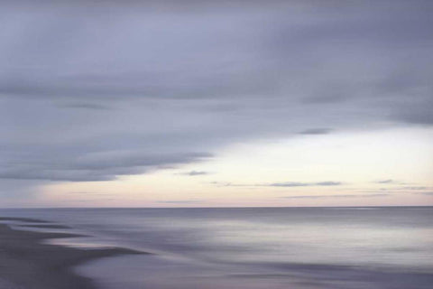 Calm on the Water White Modern Wood Framed Art Print with Double Matting by Olsen, Maggie